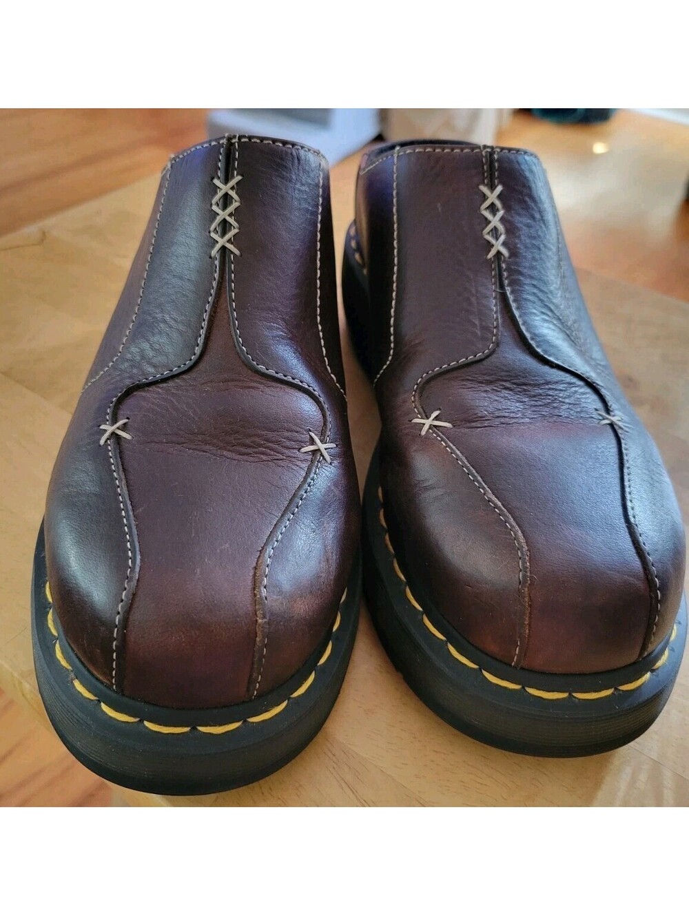 Dr. Martens Mules Clogs Womens 7 Brown Leather Platform Slip On Chunky Y2K